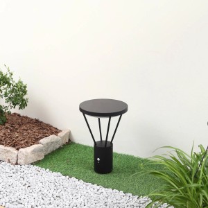 Lucande LED Solarleuchten Elario 10020296 mit Bewegungsmelder Spritzwassergeschützt Modern in Schwarz aus Aluminium