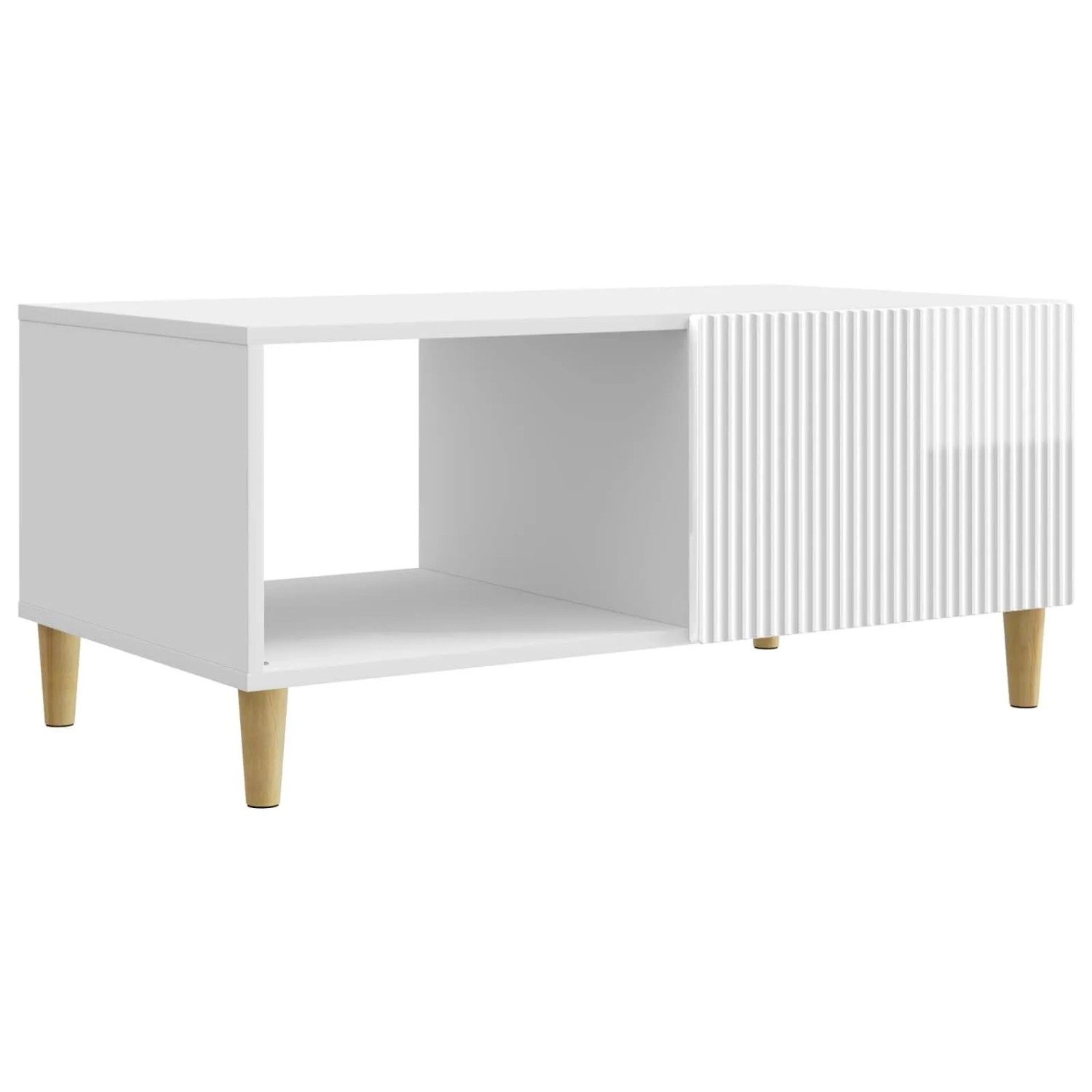 vidaXL Couchtisch Hochglanz Weiß 90 x 50 x 40 cm Holzwerkstoff 894729