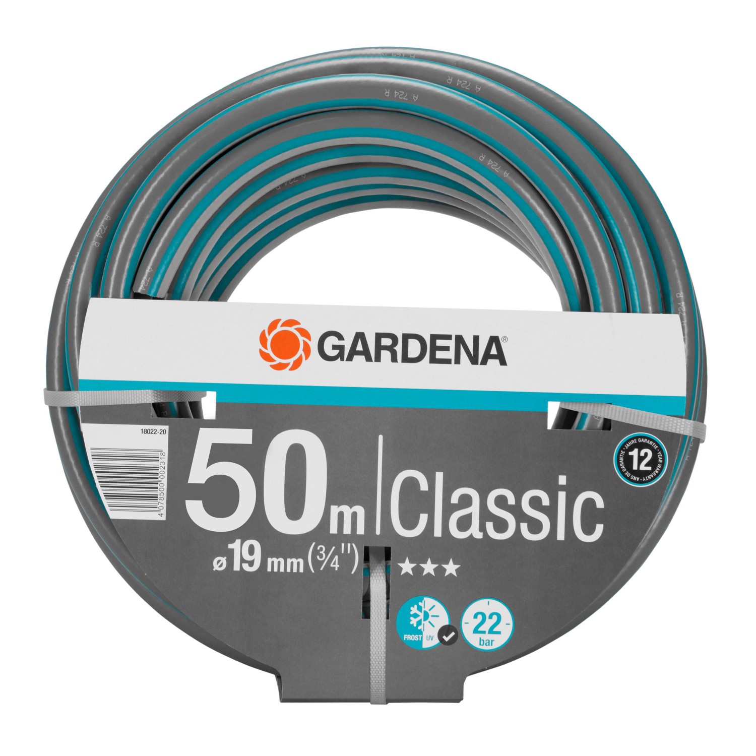 Gardena Gartenschlauch Classic, 50 m, 19 mm. Flexibler Wasserschlauch für den Garten.