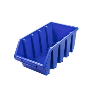 Blaue PROREGAL Sichtlagerbox (15,5x20,4x34 cm) aus Polypropylen für Aufbewahrungssysteme.