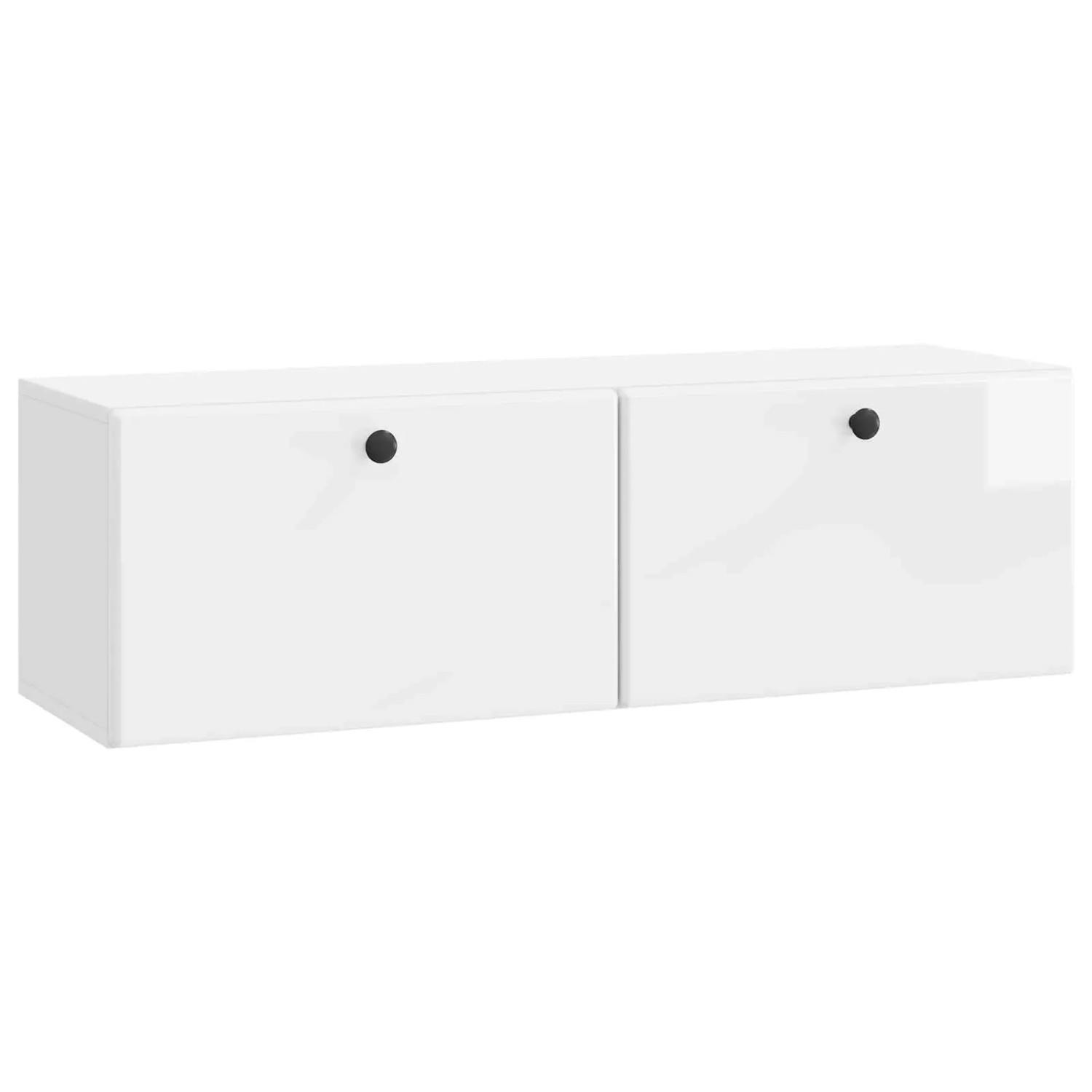 vidaXL Wandmontierter TV-Schrank Hochglanz Weiß 98 x 31 x 30 cm 899239