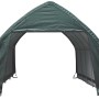 Grüne ShelterLogic Garage (23,8m²) mit Stahlgestell, ideal für Autos und Gartengeräte.