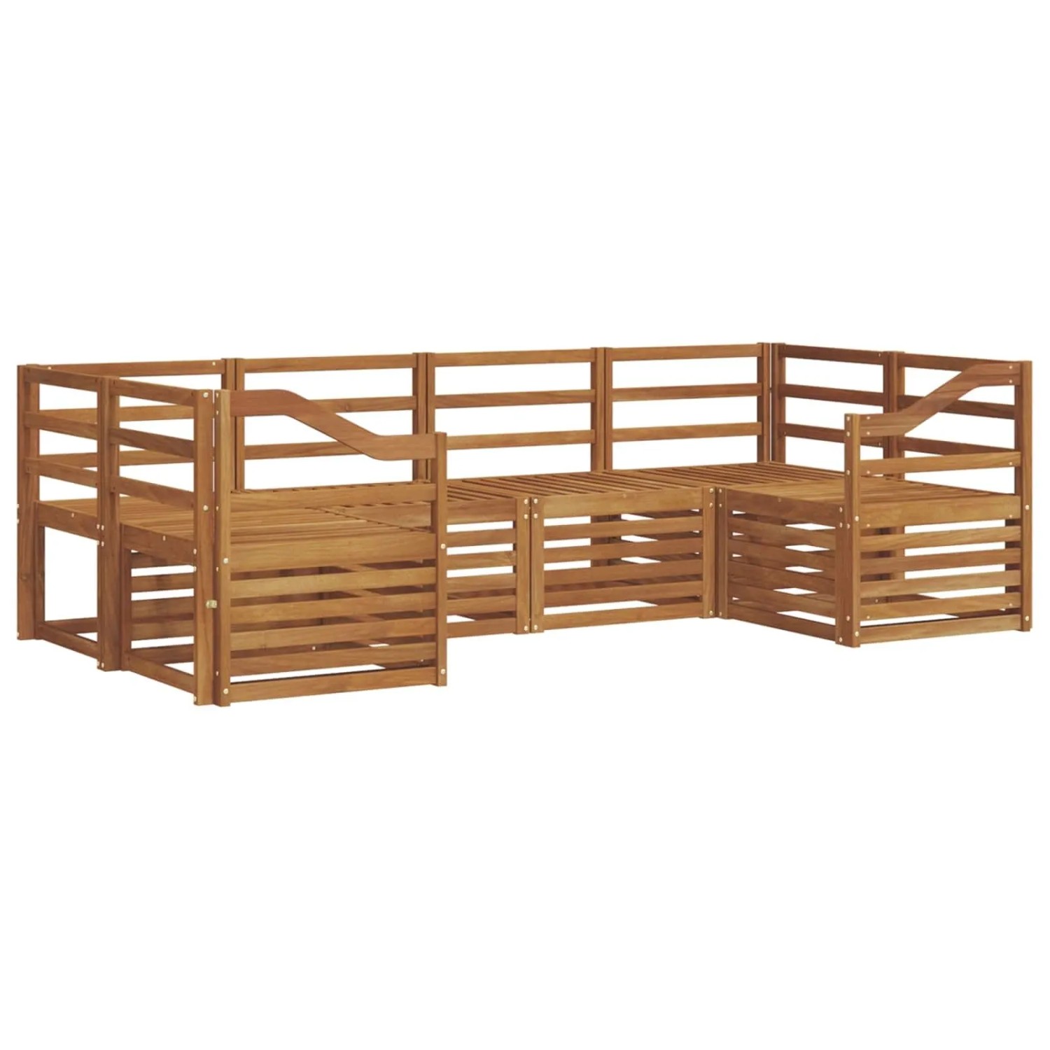 vidaXL Sofagarnituren 6 Tlg Natur Massivholz Akazie 3375384