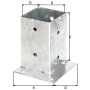 Feuerverzinkte Alberts Aufschraubhülse 91x91/150 mm, Pfostenträger für Holzkonstruktionen.