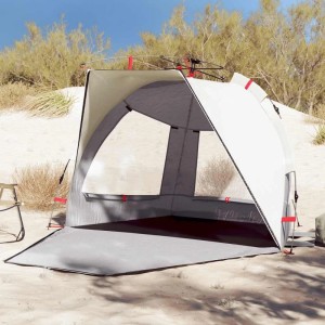 vidaXL Strandzelt 2 Personen Grau Quick Release Wasserdicht 4005310