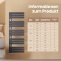 Emke Badheizkörper 100x60cm 670W Anthrazit Handtuchwärmer für Badezimmer Handtuchtrockner_8