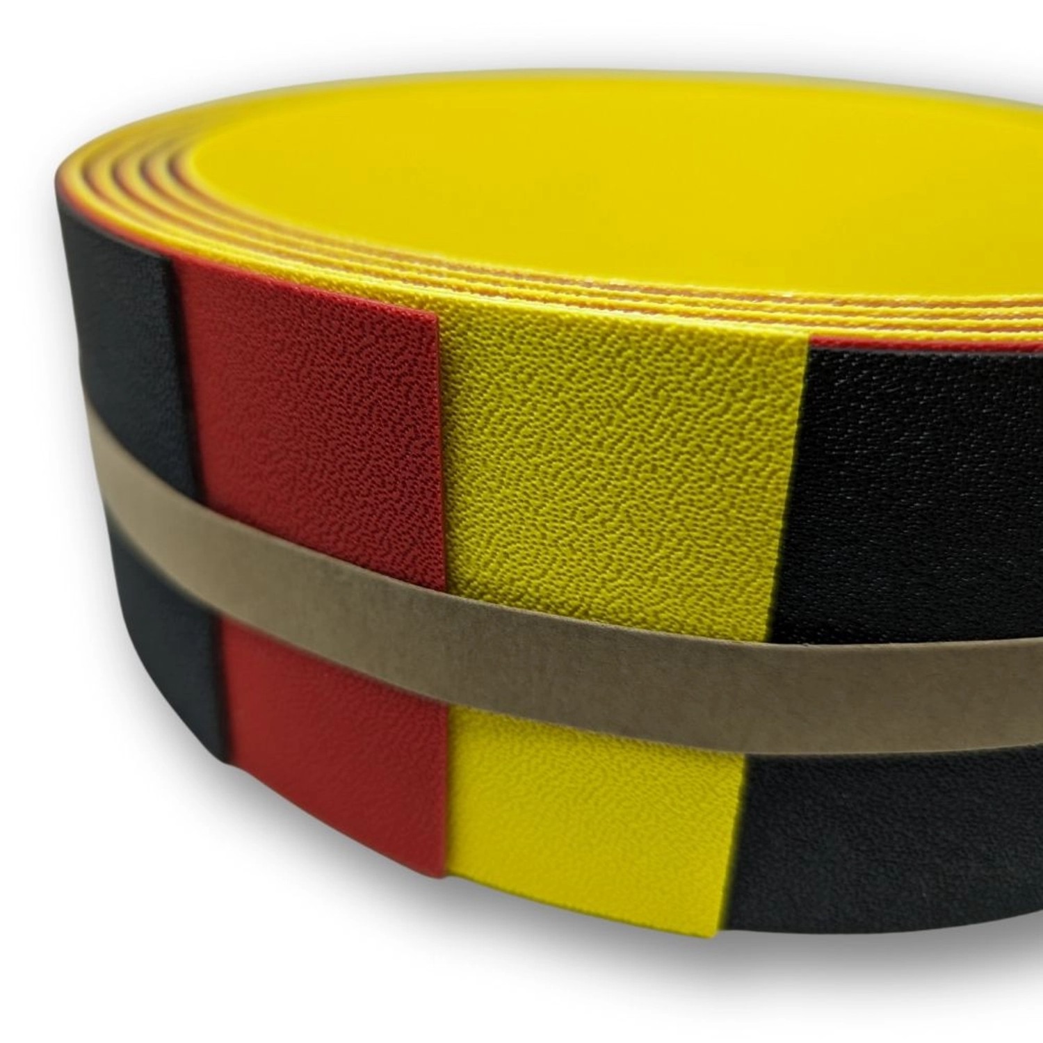 zaunzu Sichtschutzstreifen Deutschland für Doppelstabmatten, Farben: Schwarz, Rot, Gold.