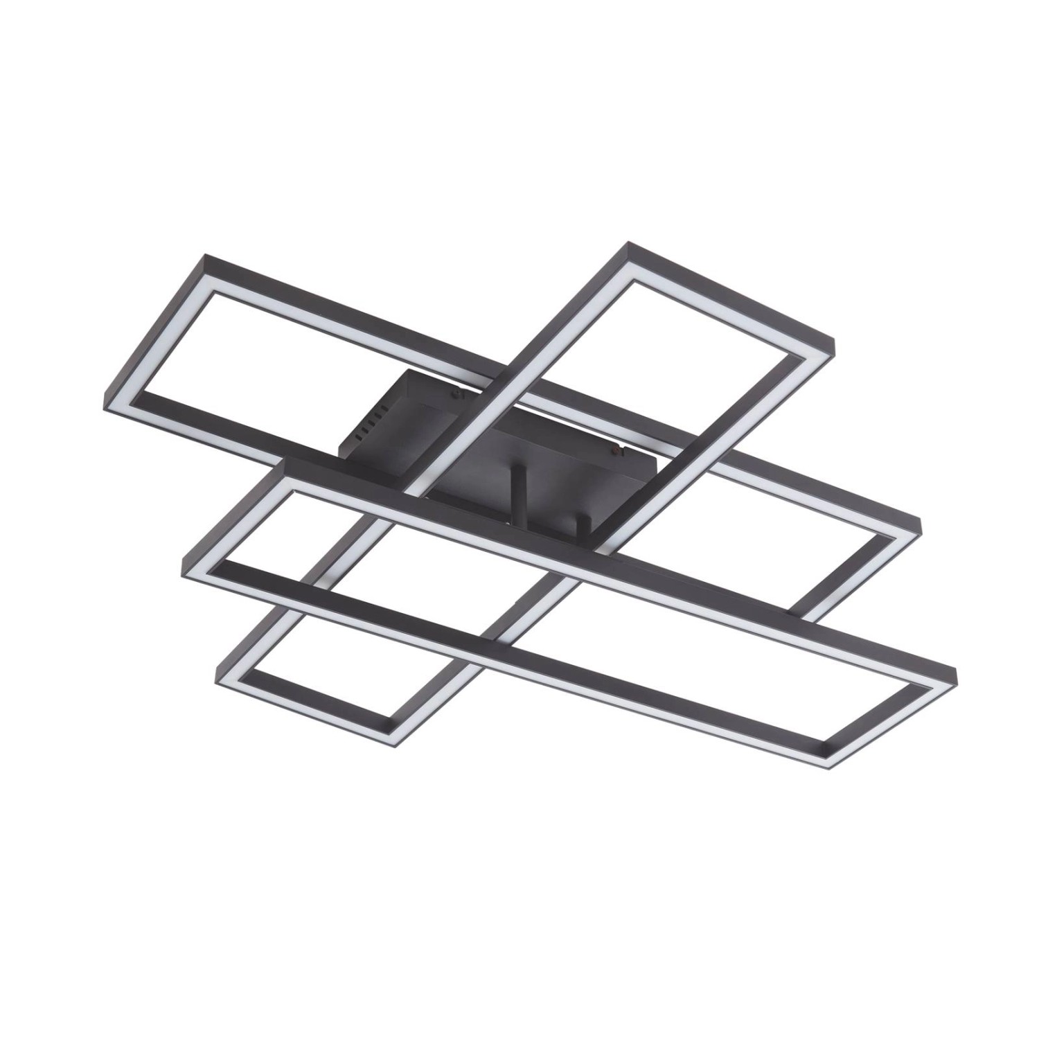 Lucande LED Deckenleuchte Tjado 10013006 Dimmbar Modern in Schwarz aus Meta günstig online kaufen