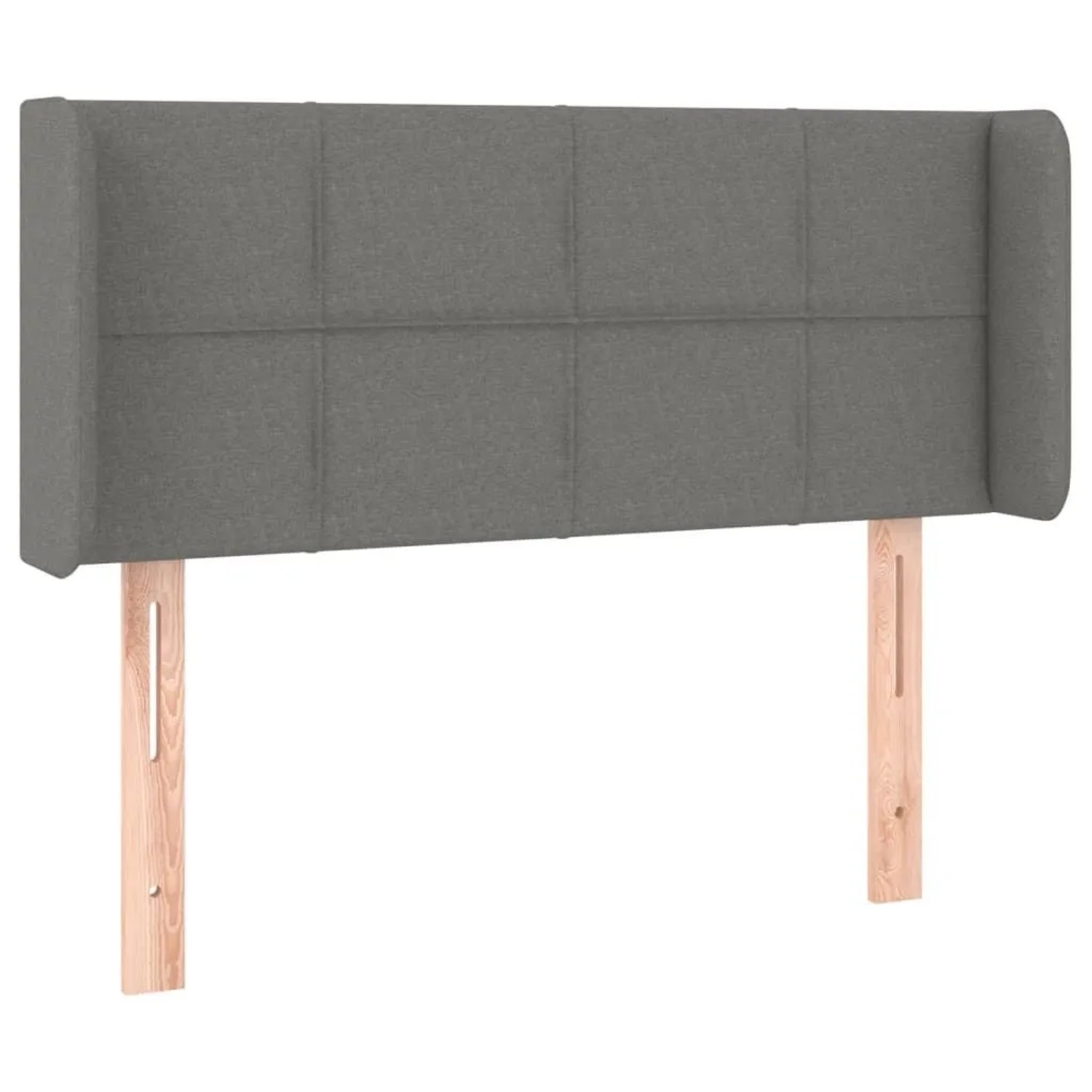 vidaXL Kopfteil mit Ohren Dunkelgrau 93x16x78/88 cm Stoff 3118751