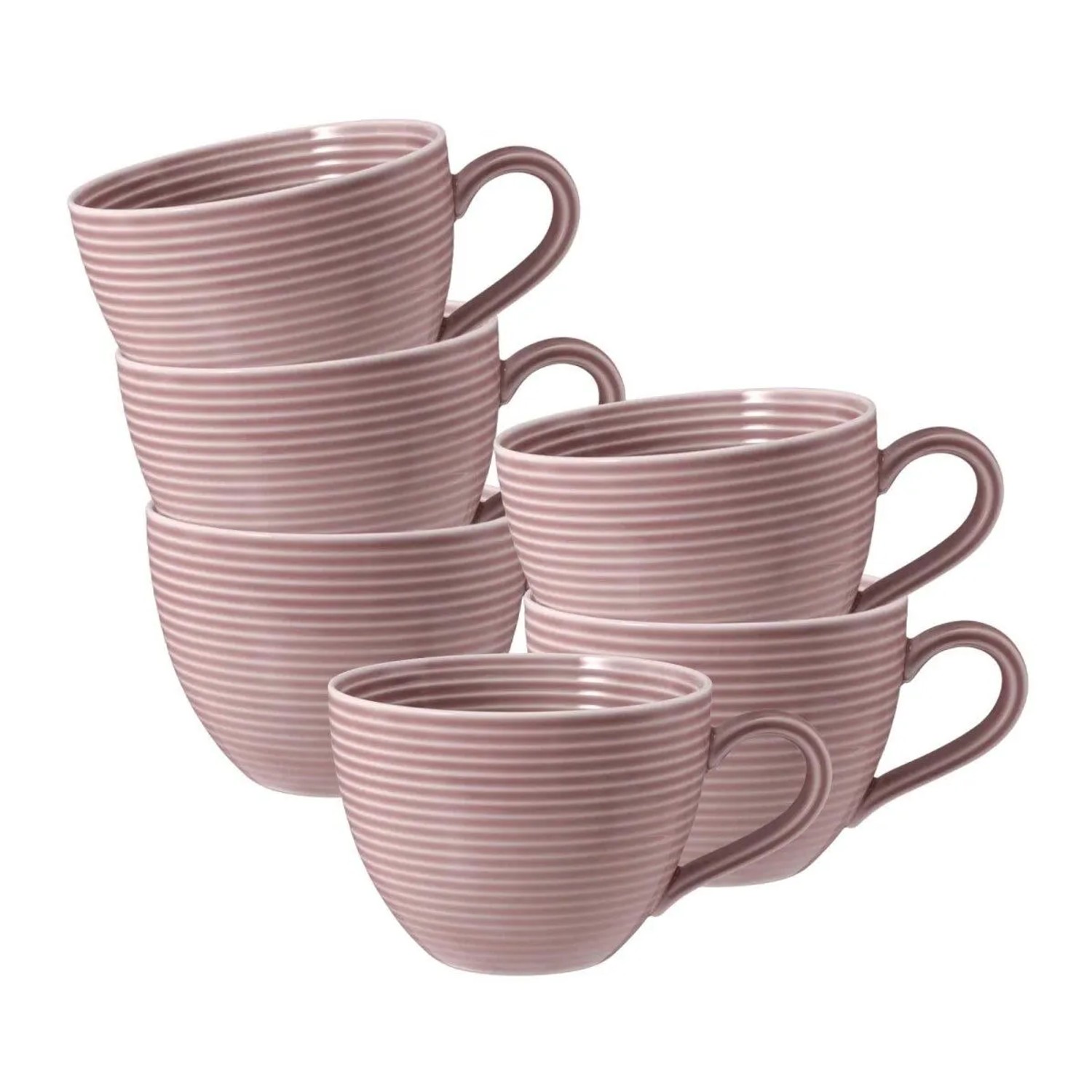Seltmann Weiden Beat Color Glaze Kaffeetasse 0,26, 6er Set Altrosa