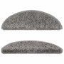 Graue VidaXL Treppenmatten, 15er Set, 56x17x3 cm. Stufenmatten aus Polypropylen.