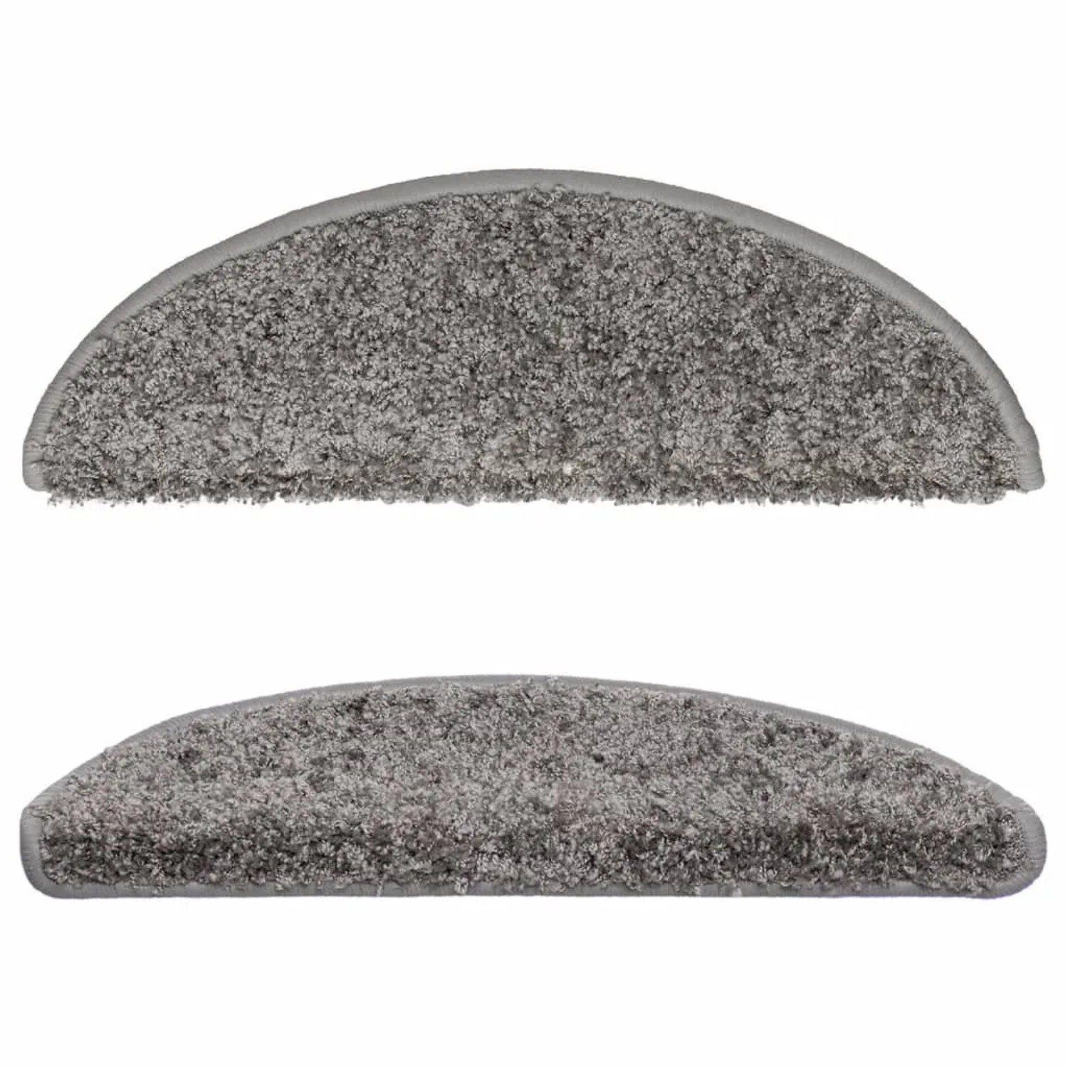 Graue VidaXL Treppenmatten, 15er Set, 56x17x3 cm. Stufenmatten aus Polypropylen.