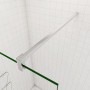 AICA Walk In Duschkabine mit Stabilisator aus Chrom und Klarglas.