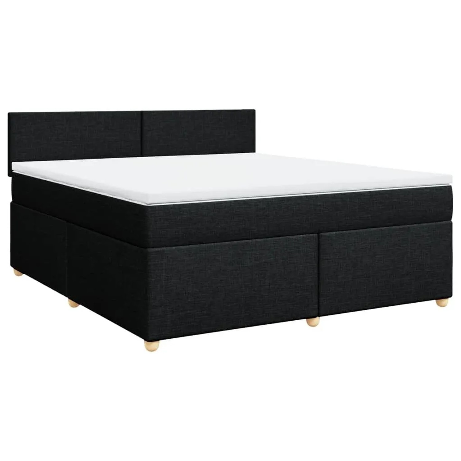 vidaXL Boxspringbett mit Matratze Schwarz 180x200 cm Stoff 3286754 günstig online kaufen