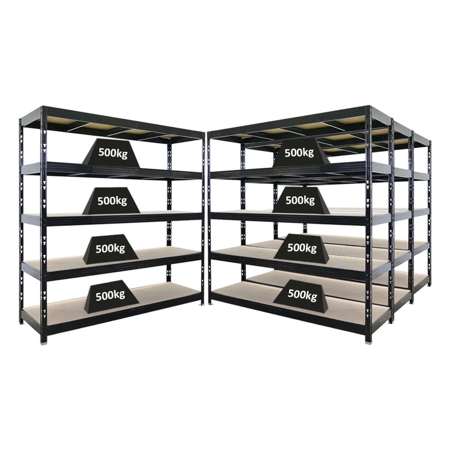PROREGAL Mega Deal 4x Profi Schwerlastregal Rhino HxBxT 200x200x60cm 5 Span günstig online kaufen