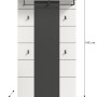 Inn.Furn Garderobenpaneel in Weiß und Grau 80 x 141 cm Cooper_10