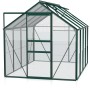 Vitavia Gewächshaus Venus 5000, 5m², grün, mit geöffneter Tür. Ideal für Pflanzenzucht.