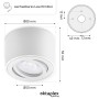 Oktaplex Lile S Deckenspot 6er Set, Aluminium, schwenkbar, LED warmweiß, 3000K, weiß, Maße