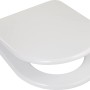 Weißer baliv WC-Sitz Lindo mit Absenkautomatik, Holzkern aus MDF.