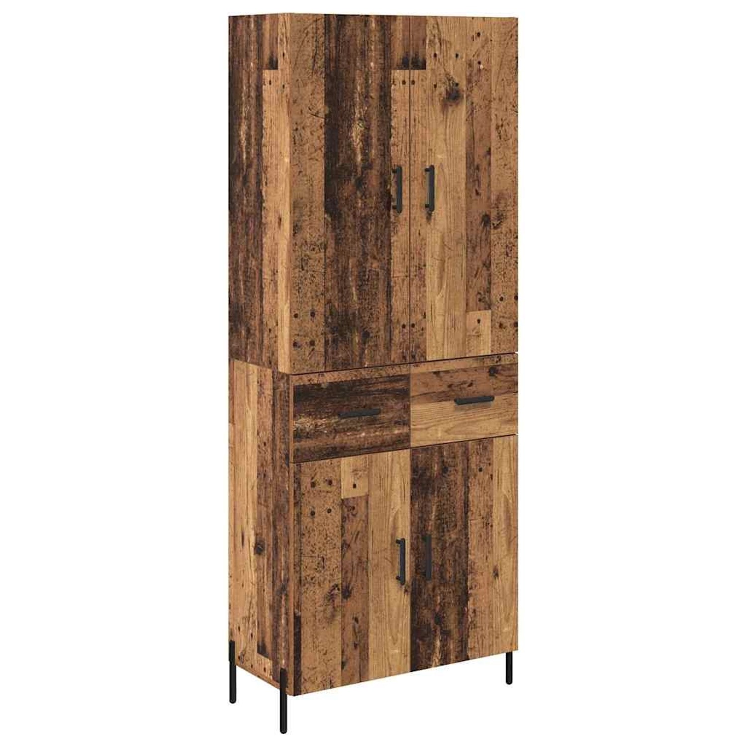 vidaXL Highboard Wandmontiert Altholz 69,5 x 34 x 180 cm Holzwerkstoff 3415 günstig online kaufen