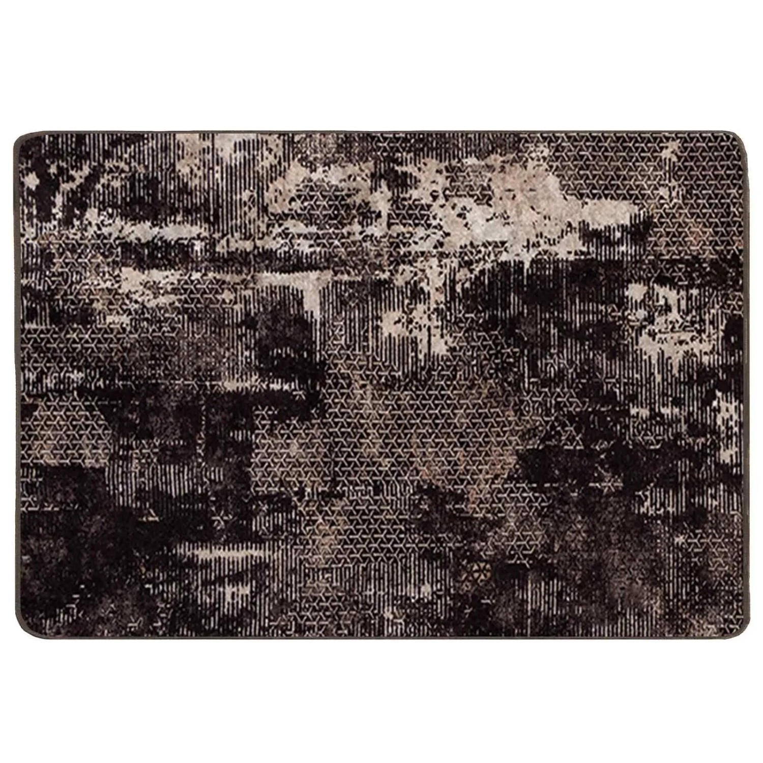 vidaXL Teppichläufer MARSA Schwarz 100 x 150 cm Polyester und PVC 42023381