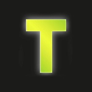 Reflektierender, gelber Klebebuchstabe T, 8 cm, für Hausnummern und Beschriftungen.