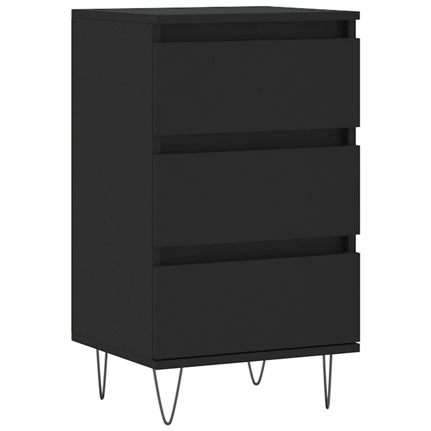vidaXL Sideboard Schwarz 40x35x70 cm Holzwerkstoff 831093 günstig online kaufen
