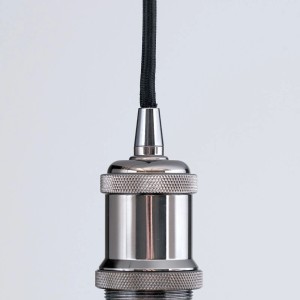 Vintage Lampenfassung E27 in Schwarz-Gunmetall für Lampen & Leuchten.