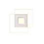 Moderne, weiße Trio LED-Deckenleuchte Via, quadratisch, 50x50 cm, mit Fernbedienung.