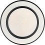Runde LED Deckenleuchte Sully, Ø 38cm, mit schwarzem Metallrahmen und opaler Kunststoffabdeckung.