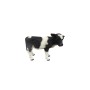 Stehendes Deko-Kalb, 30 cm, schwarz-weiß, für Haus und Garten.