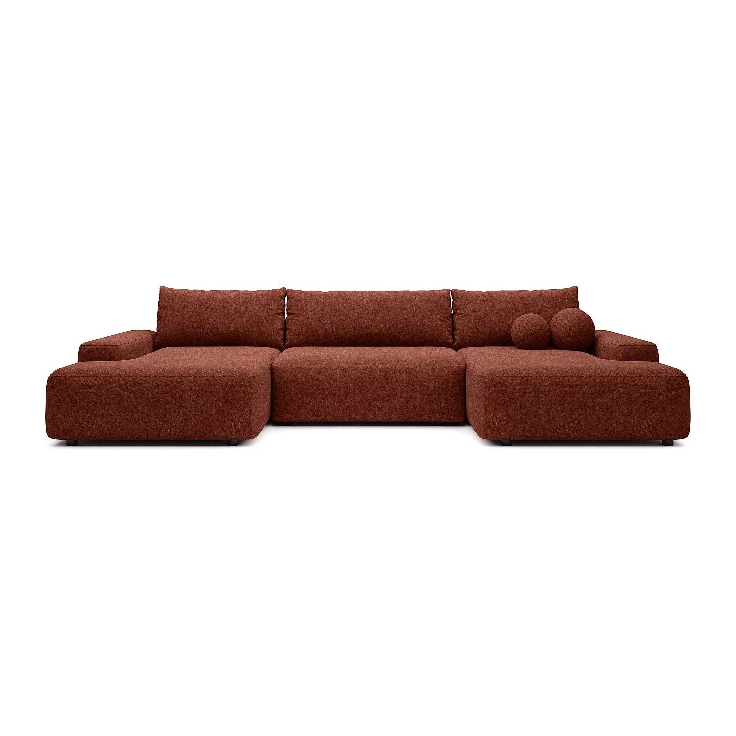 Vente-unique Schlafsofa Daviso Terracotta 360 cm