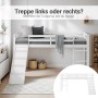 Homestyle4u Kinderbett 90x200 mit Lattenrost und Rutsche in Weiß 2254_5