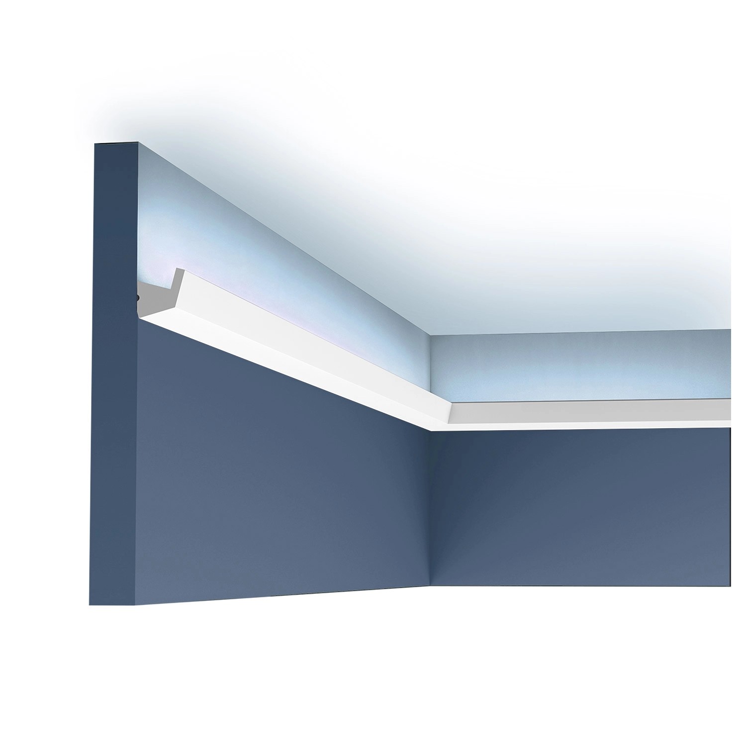 ORAC DECOR CX189 AXXENT Eckleiste für Indirekte Beleuchtung 2 m 200 cm x 2,7 cm x 2,7 cm Weiß