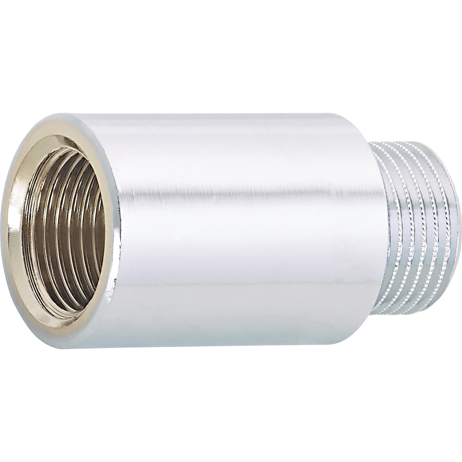 Hahnverlängerung 14,9 mm (Rp 3/8) x 16,7 mm (R 3/8) Messing Verchromt 25 mm