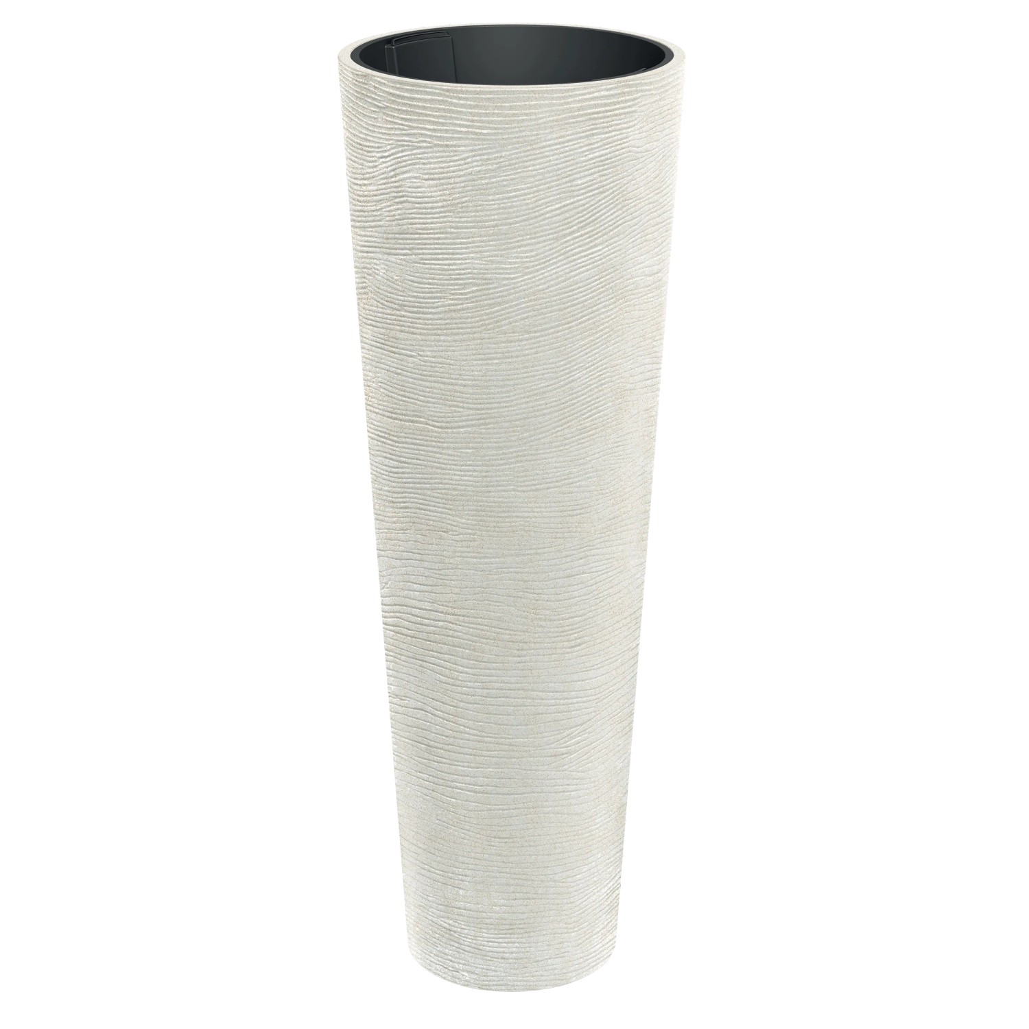 Prosperplast Blumentopf Tubra Schlank Hoch Ø 48 cm x 135 cm Sandschwarz