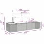 vidaXL Gartenmöbel-Set, 7-teilig, schwarzes Poly Rattan, mit Maßen. Ideal für Terrasse und Garten.