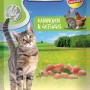 Mac's Katzen-Nassfutter Kaninchen & Geflügel, 100g Packung mit Katze, Kaninchen und Huhn Illustration.