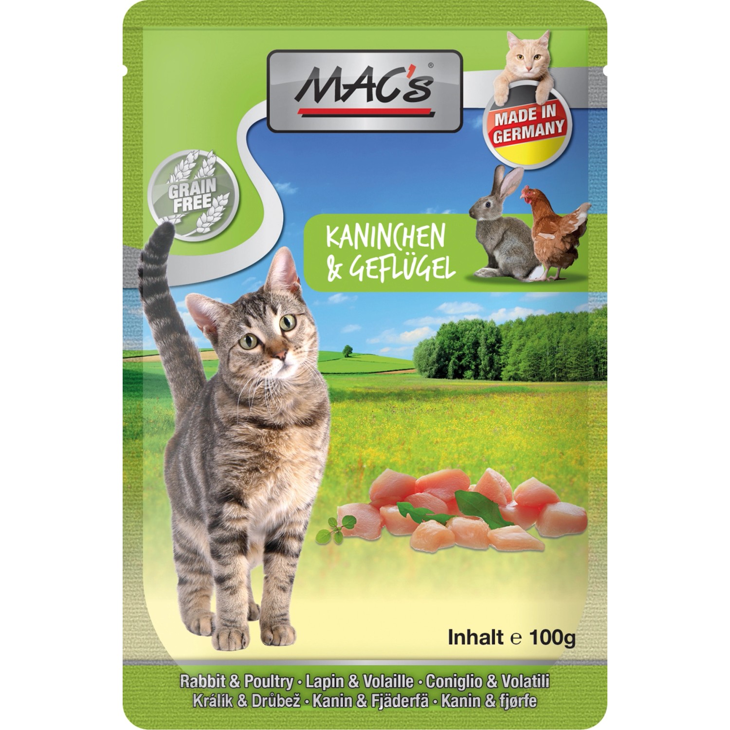 Mac's Katzen-Nassfutter Kaninchen und Geflügel 100 g