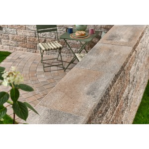 Kann Bruchsteinmauer Mauerabdeckplatte Jura-Nuanciert 60 cm x 35 cm x 8 cm