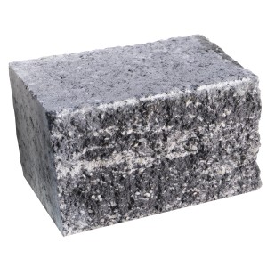 EHL Mauerstein Anzio-Light Halbstein, 25x18x15 cm, grau-anthrazit. Ideal für Mauern und Beeteinfassungen.