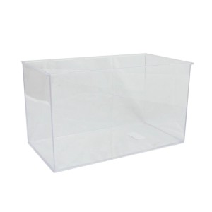 Leeres, transparentes Kunststoff-Aquarium (34x19x19cm) von Exotenherz, ideal für Terrarien.