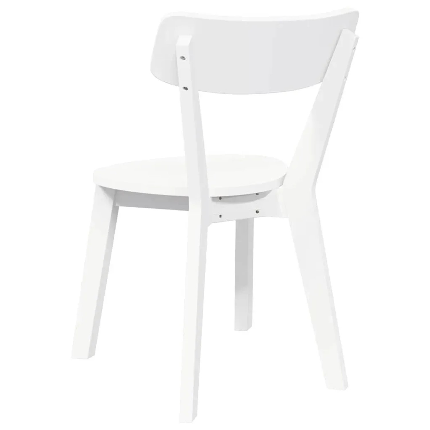 vidaXL Esszimmerstühle 2 Stk Weiß Massivholz Gummibaum 4102433_7