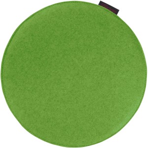 Grünes, rundes Magma Stuhlkissen Avaro (Ø 35 cm) aus Filzimitat für bequemes Sitzen.