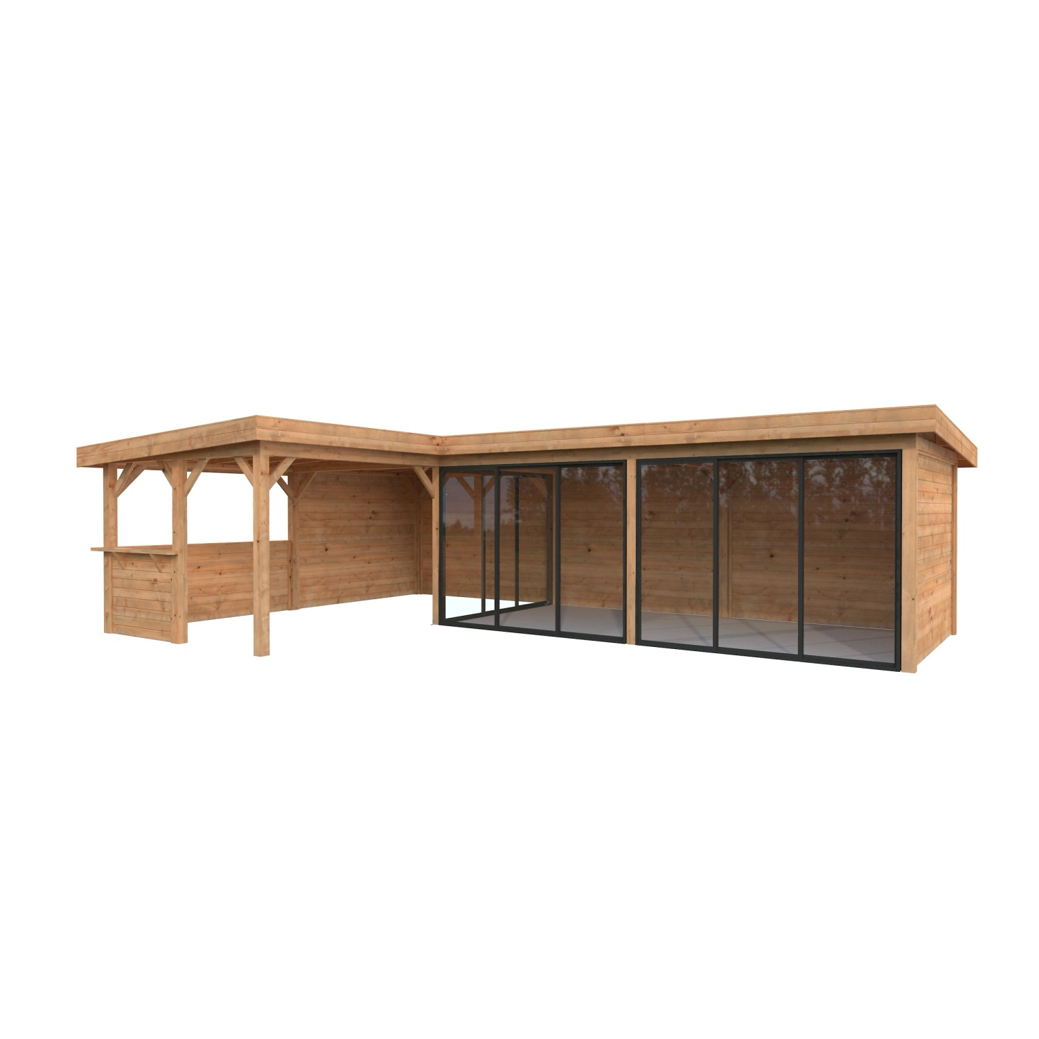 Palmako Pavillon Lenna Set 420 Slide Braun Tauchgrundiert 876 cm x 588 cm F günstig online kaufen