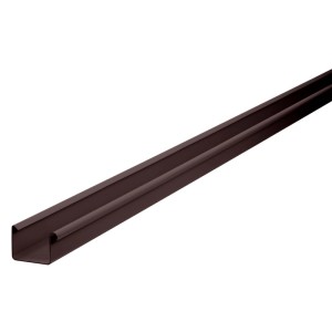 Inefa Kastenrinne, 200cm, dunkelbraun. PVC Dachrinne zur Dachentwässerung.