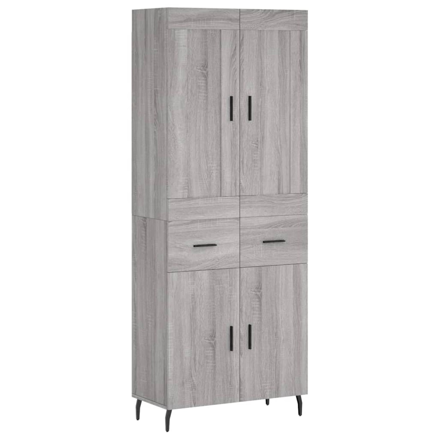 vidaXL Highboard Grau Sonoma 69,5x34x180 cm Holzwerkstoff 3199895 günstig online kaufen