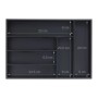 Relaxdays Besteckkasten Bambus Schwarz 6 Fächer 43 cm x 30,5 cm x 5 cm 0,8 kg_5