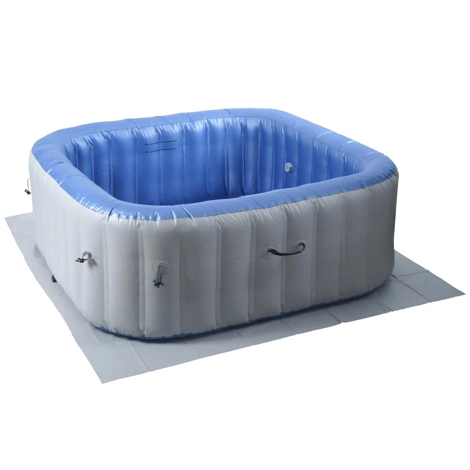 MCW Whirlpool N97 Ersatz-Pool 5 Personen Aufblasbar Eckig 180cm Grau-Blau_8