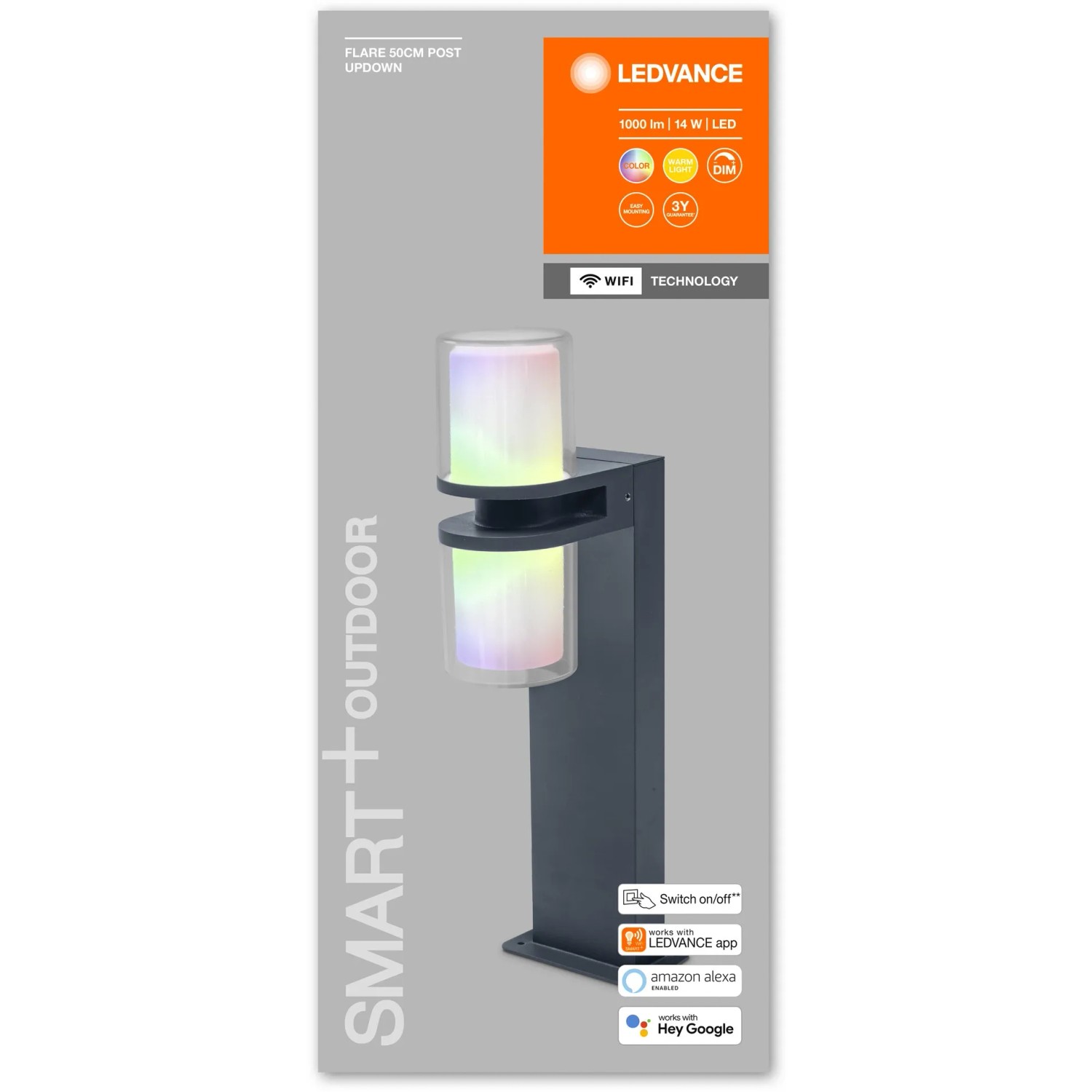 Ledvance LED-Außenleuchte Smart+ Up Down Flare Multicolor Standleuchte ...